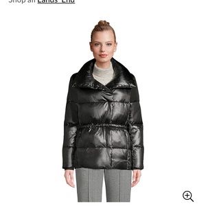 Wrap quilted down jacket